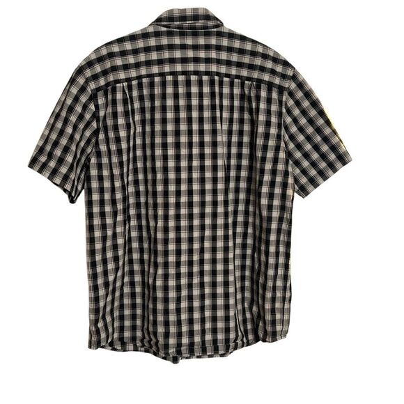 Carhartt Relaxed Fit Lightweight Plaid Short Sleeve Button Down Shirt Black XL - Picture 7 of 7